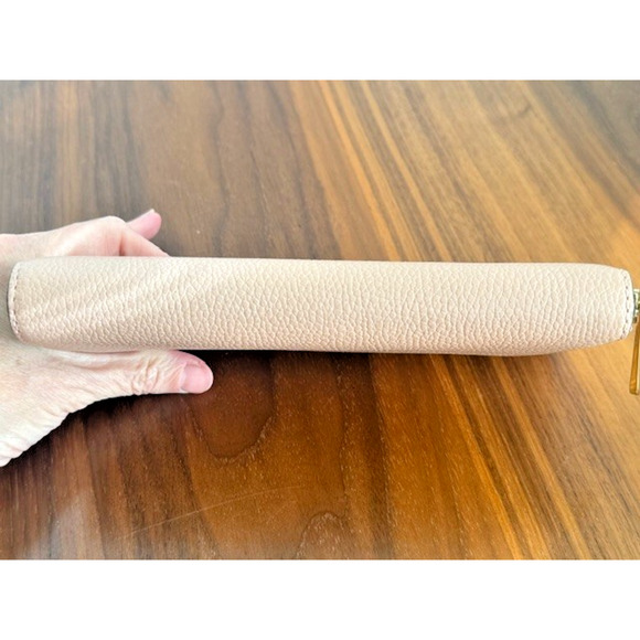 Michael Kors Jet Set Travel Continental Leather Wallet Blush Pink Zip Around MK - Picture 3 of 16